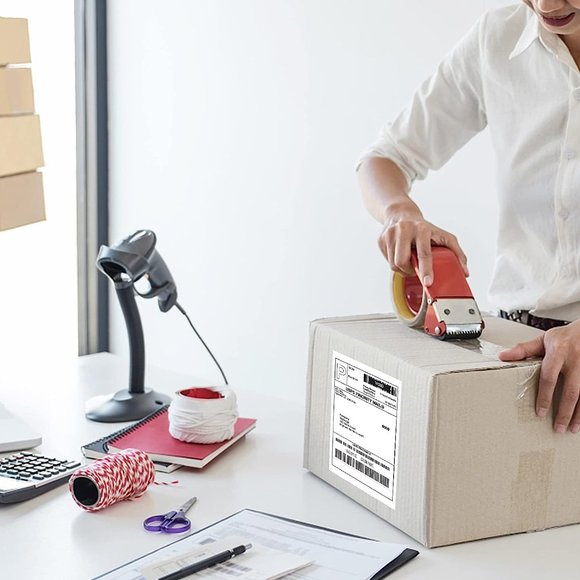 1000 4x6 Fanfold Thermal Labels Direct Shipping Label for Zebra Rollo Printer - Picture 2 of 7